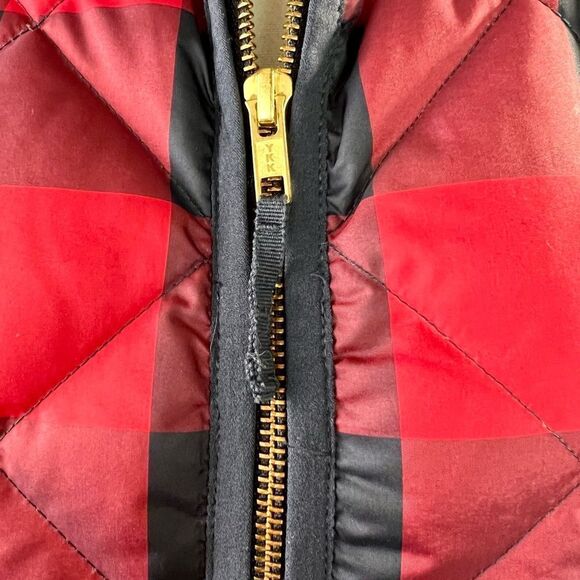J.Crew Excursion Quilted Buffalo Red & Black Check Vest - Picture 7 of 12